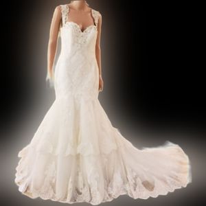 Pronovias "Masada" silk lace tulle wedding dress NWT